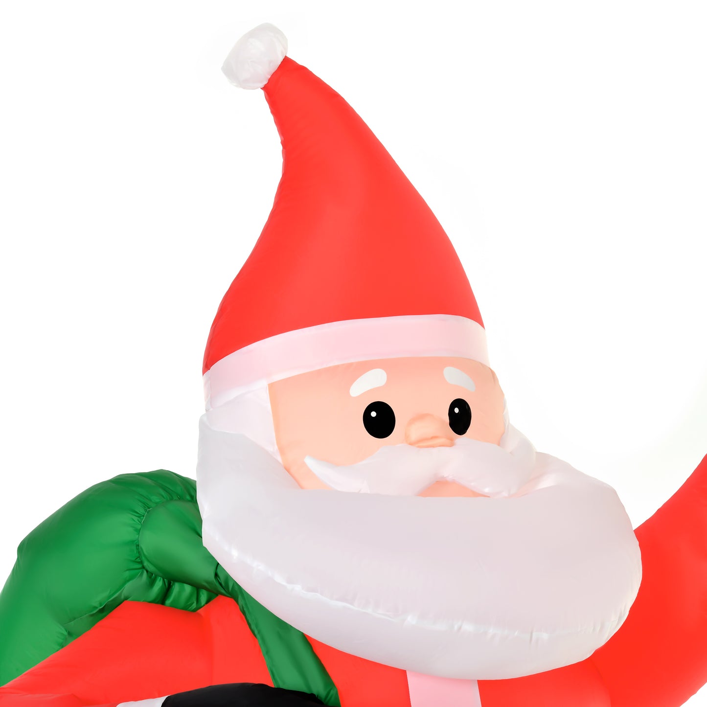 2.4m Christmas Inflatable Santa Holiday Yard Decoration With LED Lights, Indoor Outdoor Lawn Blow Up Decor