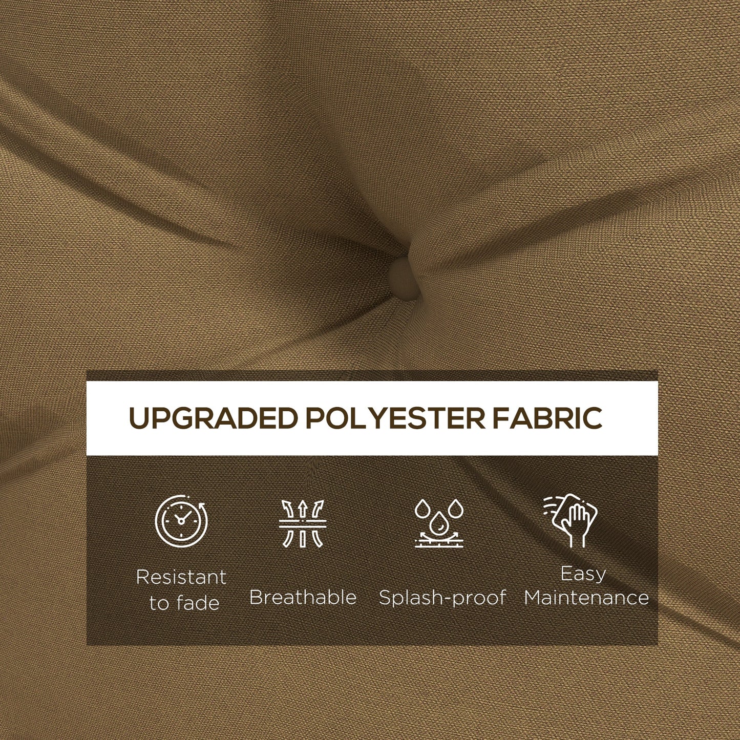 Outsunny 4-Piece Pallet Seat Cushions Back Pillows Replacement, Patio Chair Cushions Set for Indoor Outdoor, Beige