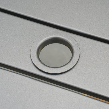 Outsunny Garden Table with Parasol Hole, Outdoor Dining Garden Table for Four, Square Patio Table with Slatted Metal Plate Top, Black