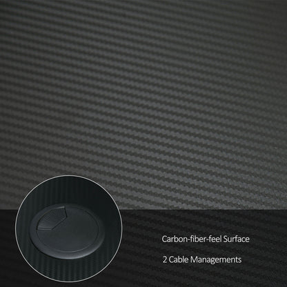 L-Shaped Gaming Desk, Computer Corner Desk, Home Office Workstation with Cable Management, 145 x 81 x 76cm, Black