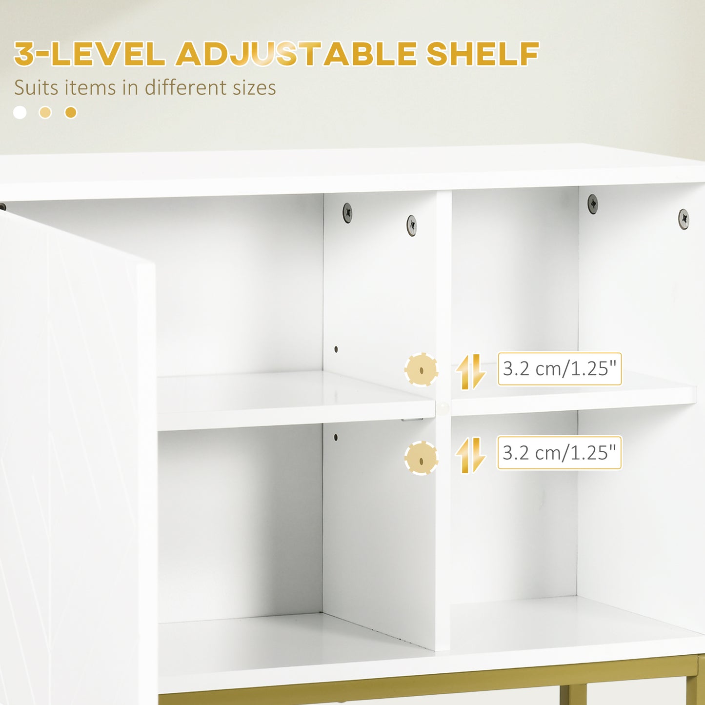 Kleankin Bathroom Wall Cabinet, Over Toilet Storage Cabinet with Door and Storage Shelves for Hallway, Living Room, White