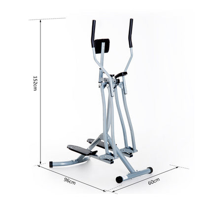Cross Trainer Elliptical Machine Air Walker with LCD for Home Gym, Silver and Black