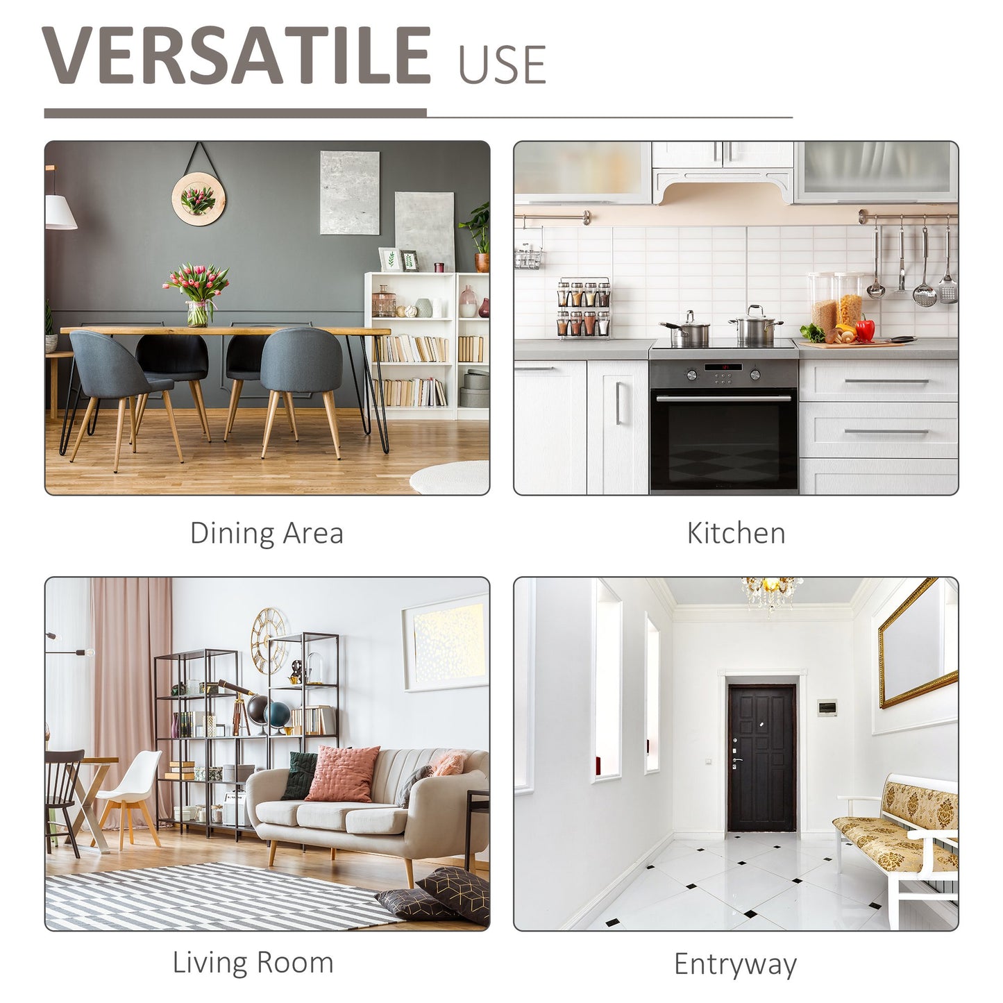 High Gloss LED Cabinet Cupboard Sideboard Buffet Console with RGB Lighting for Entryway, Dining Area, Living Room, White