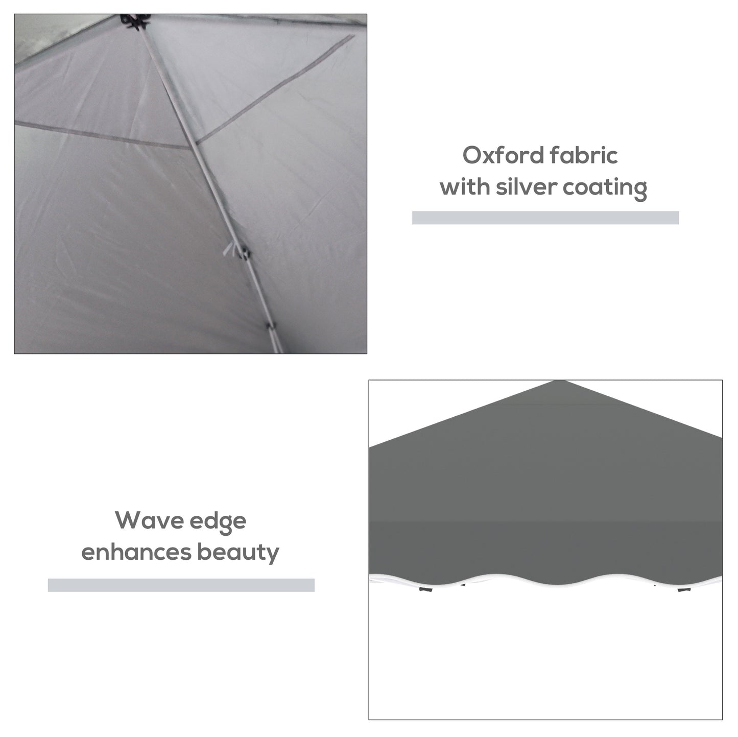 Outsunny 3 x 3m Pop Up Gazebo, Outdoor Camping Gazebo Party Tent with Carry Bag