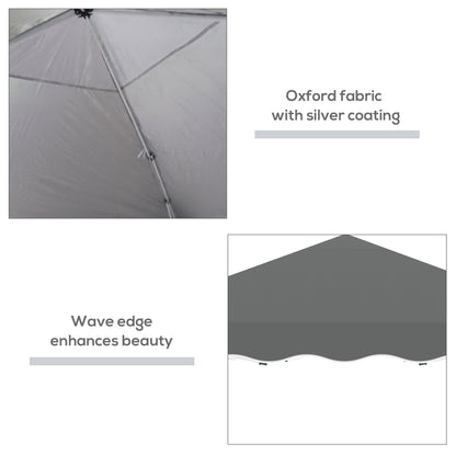 Outsunny 3 x 3m Pop Up Gazebo, Outdoor Camping Gazebo Party Tent with Carry Bag