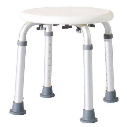 Adjustable Non-Slip Shower And Bath Stool,  32.5W x 41D x 35.5 - 54H cm - Cream White