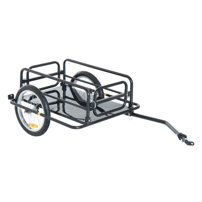 Bike Cycle Cargo Trailer in Steel Frame-Black