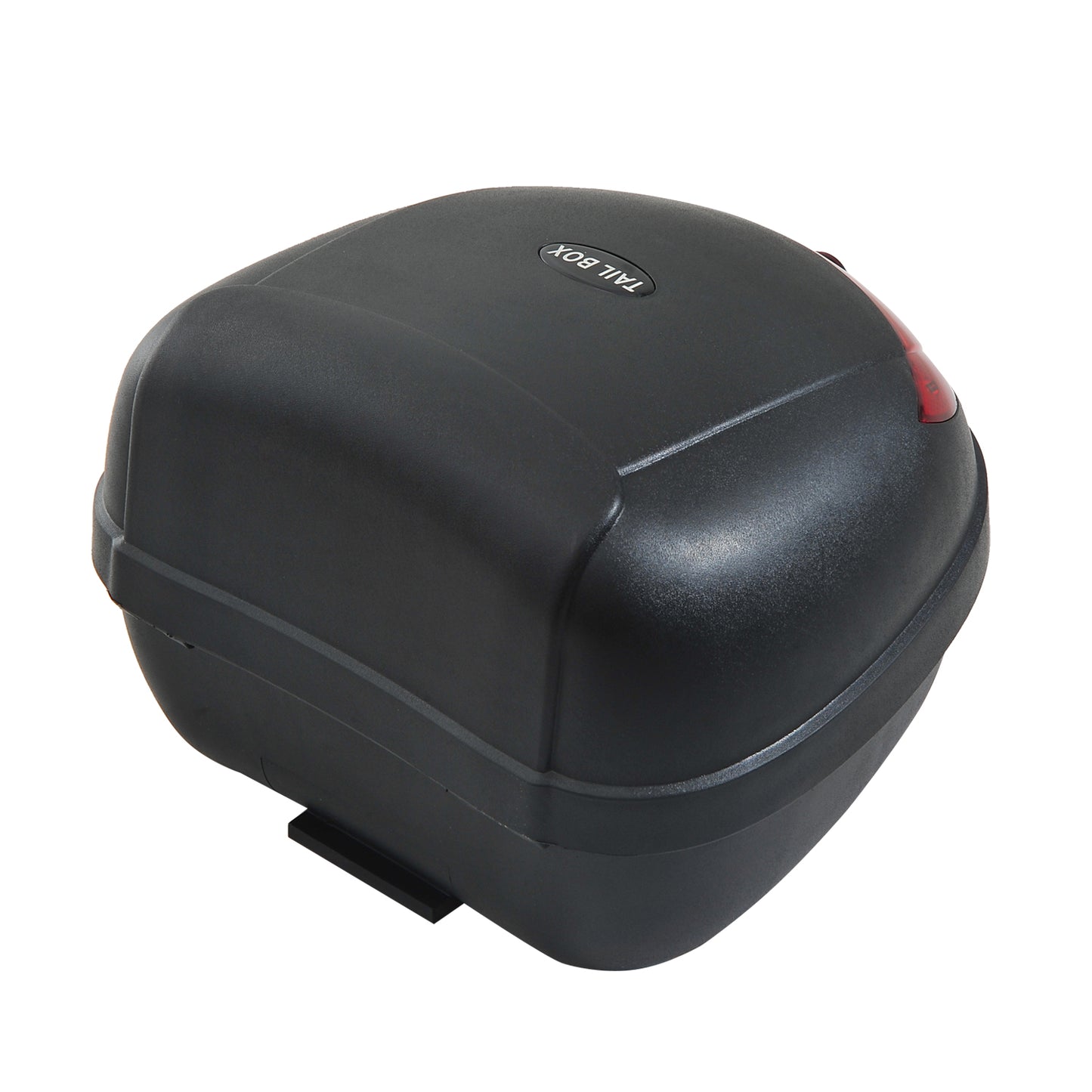 Motorcycle Luggage Case Trunk Storage Box With Reflectors-Black/Red 24 Litre