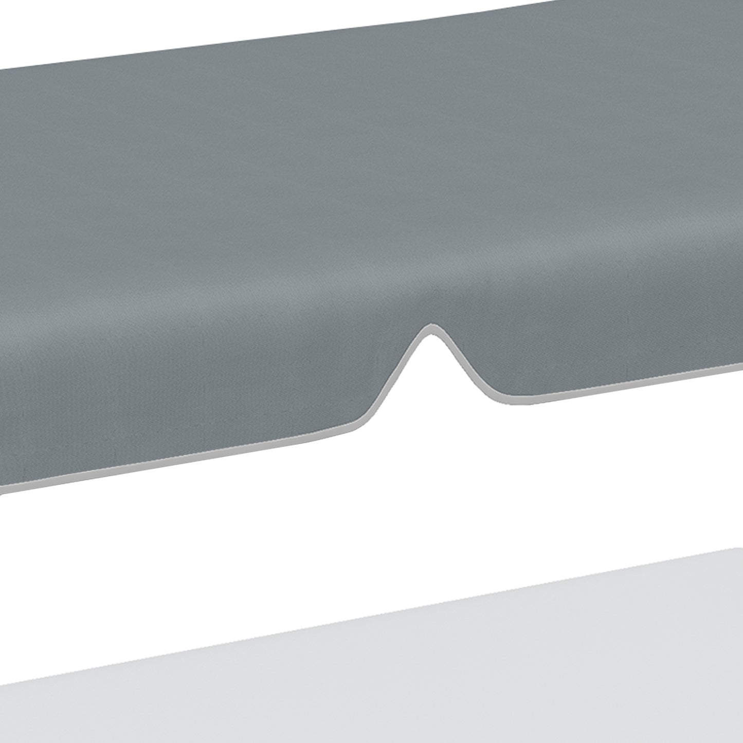 Outsunny Garden Swing Canopy Replacement 2 Seater with Tubular Framework, Swing Seat Replacement Cover, UV50+ Sun Shade (Canopy Only), Dark Grey