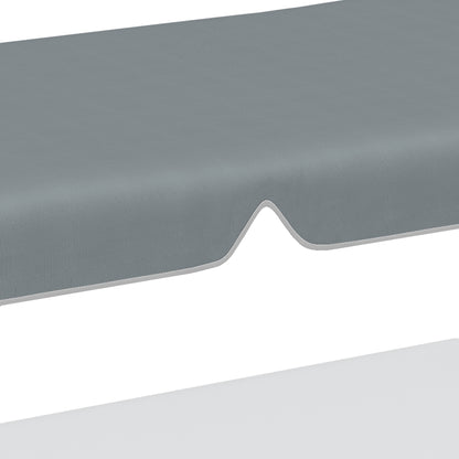 Outsunny Garden Swing Canopy Replacement 2 Seater with Tubular Framework, Swing Seat Replacement Cover, UV50+ Sun Shade (Canopy Only), Dark Grey