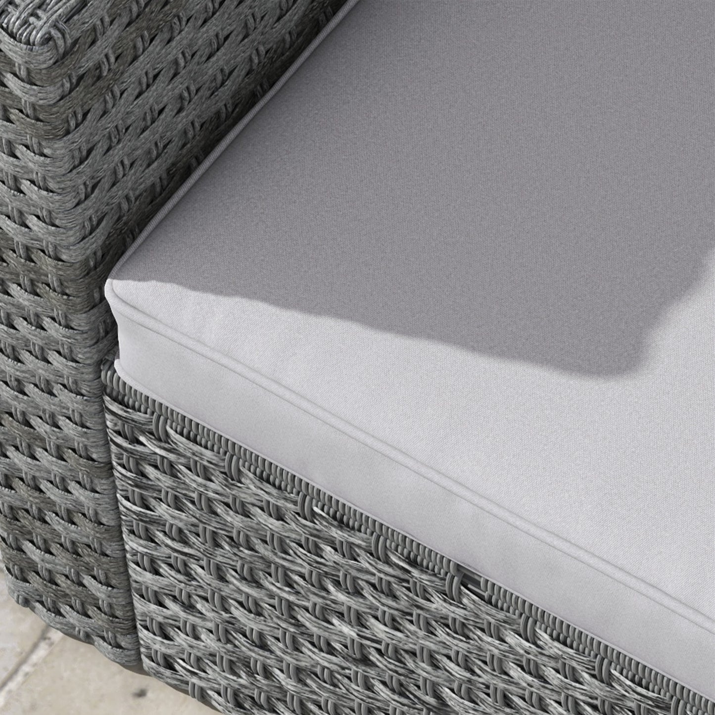 Outsunny 1-Piece Back and Seat Cushion Pillow Replacement, Patio Chair Cushion Set for Indoor Outdoor, Light Grey