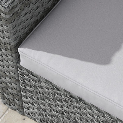 Outsunny 1-Piece Back and Seat Cushion Pillow Replacement, Patio Chair Cushion Set for Indoor Outdoor, Light Grey