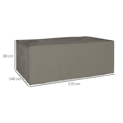 Outsunny 600D Oxford Patio Set Cover Outdoor Garden Rattan Furniture Protection Cover Protector Waterproof Anti-UV Grey 210L x 140W x 80Hcm