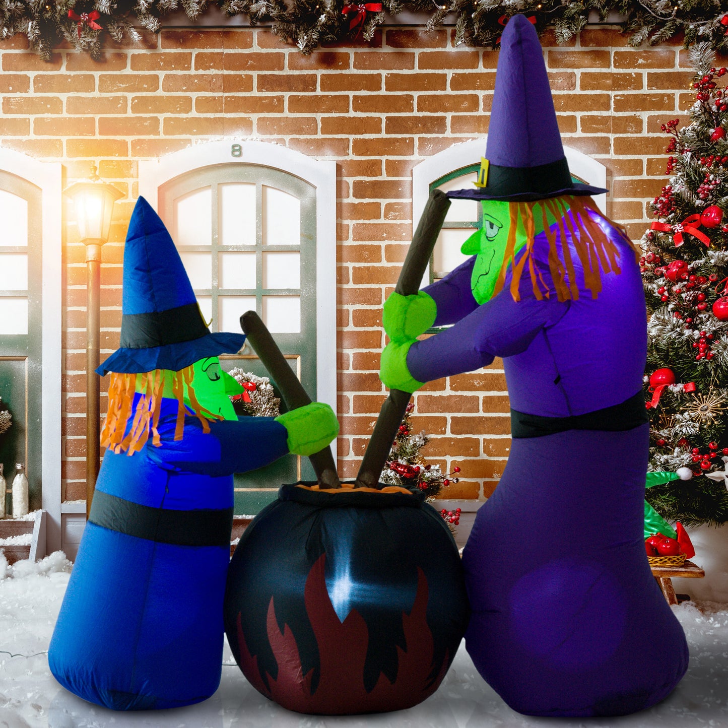 1.8H m Inflatable Witches Decoration, Polyester