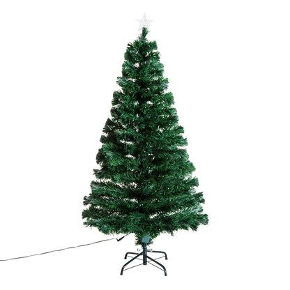 5ft 150cm Green Fibre Optic Artificial Christmas Tree - Multicolour