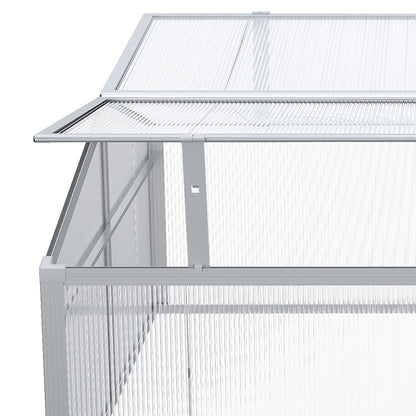 Outsunny Outdoor 2 Level Adjustable Roof Cold Frame Greenhouse with Aluminium Frame