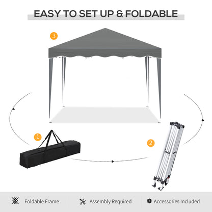 Outsunny 3 x 3m Pop Up Gazebo, Outdoor Camping Gazebo Party Tent with Carry Bag