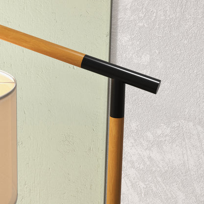 Modern Floor Lamp with 350° Rotating Lampshade, for Living Room and Bedroom, LED Bulb Included, Brown