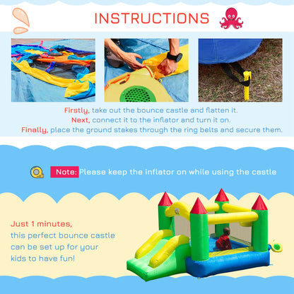 Inflatable Kids Bounce Bouncy Castle Jumper With Blower