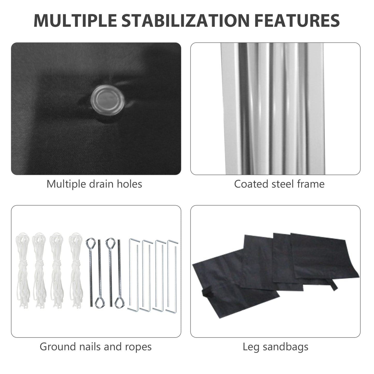 Outsunny 3 x 3 (M) Pop Up Gazebo Event Shelter, Height Adjustable Party Tent with 2 Sidewalls, Weight Bags and Wheeled Bag