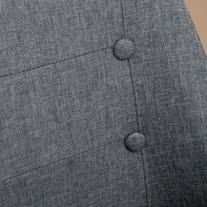 Modern Adjustable Bar Stools Set of 2, Swivel Fabric Barstools with Footrest, Armrests and Back, for Kitchen Counter and Dining Room, Dark Grey