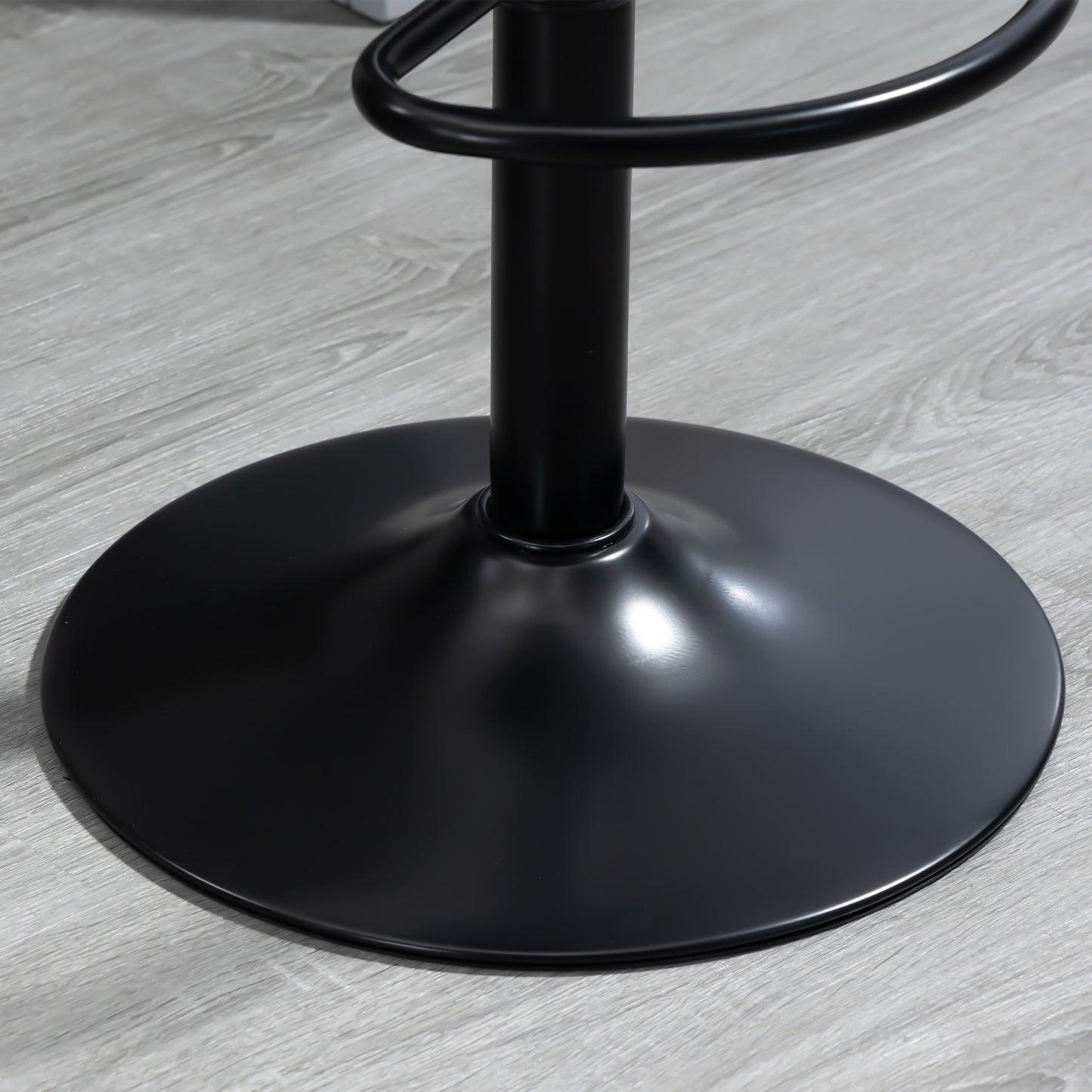 Bar Stools Set of 2, Swivel Barstools with Footrest and Backrest, PU Leather and Steel Base, for Kitchen Counter Dining Room, Black