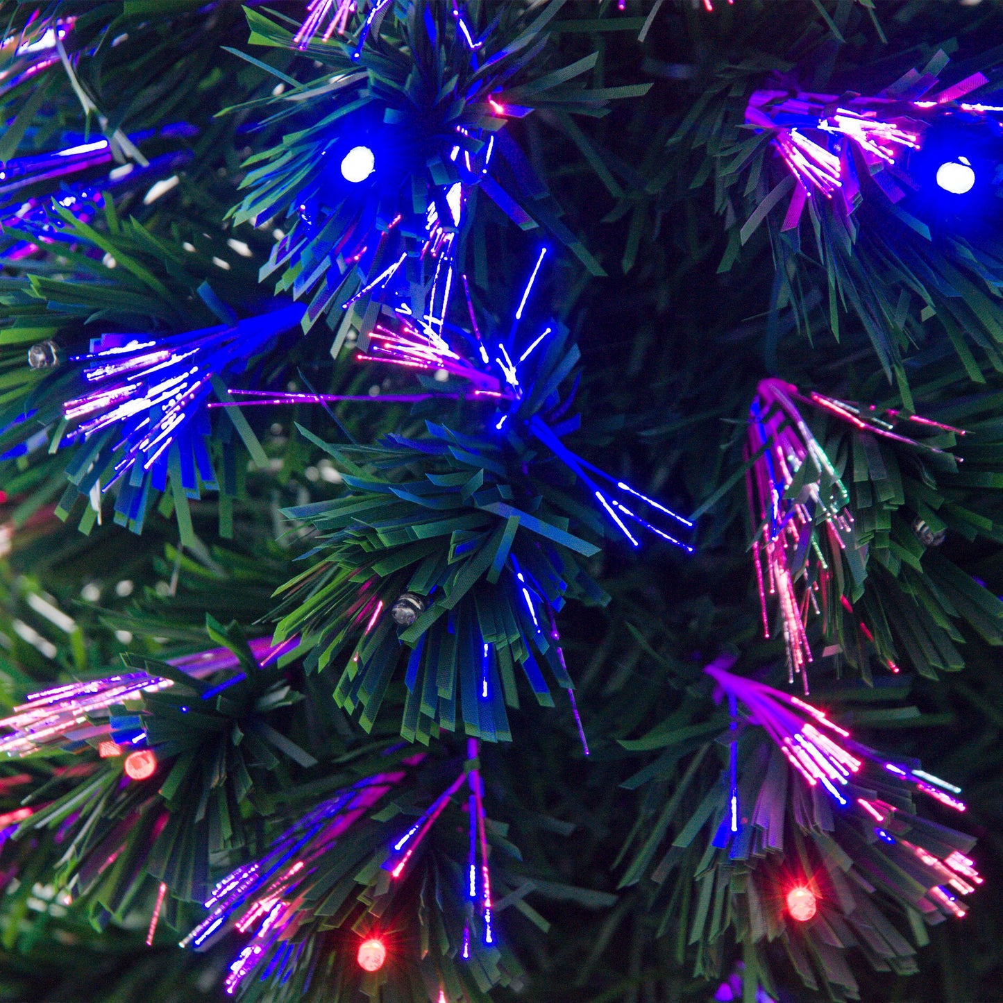 4ft Pre Lit Christmas Tree Artificial Tree with Multi-Coloured Fibre Optic LED Light 4ft - 120cm