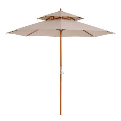 Outsunny Outdoor Sunshade Umbrella Beige
