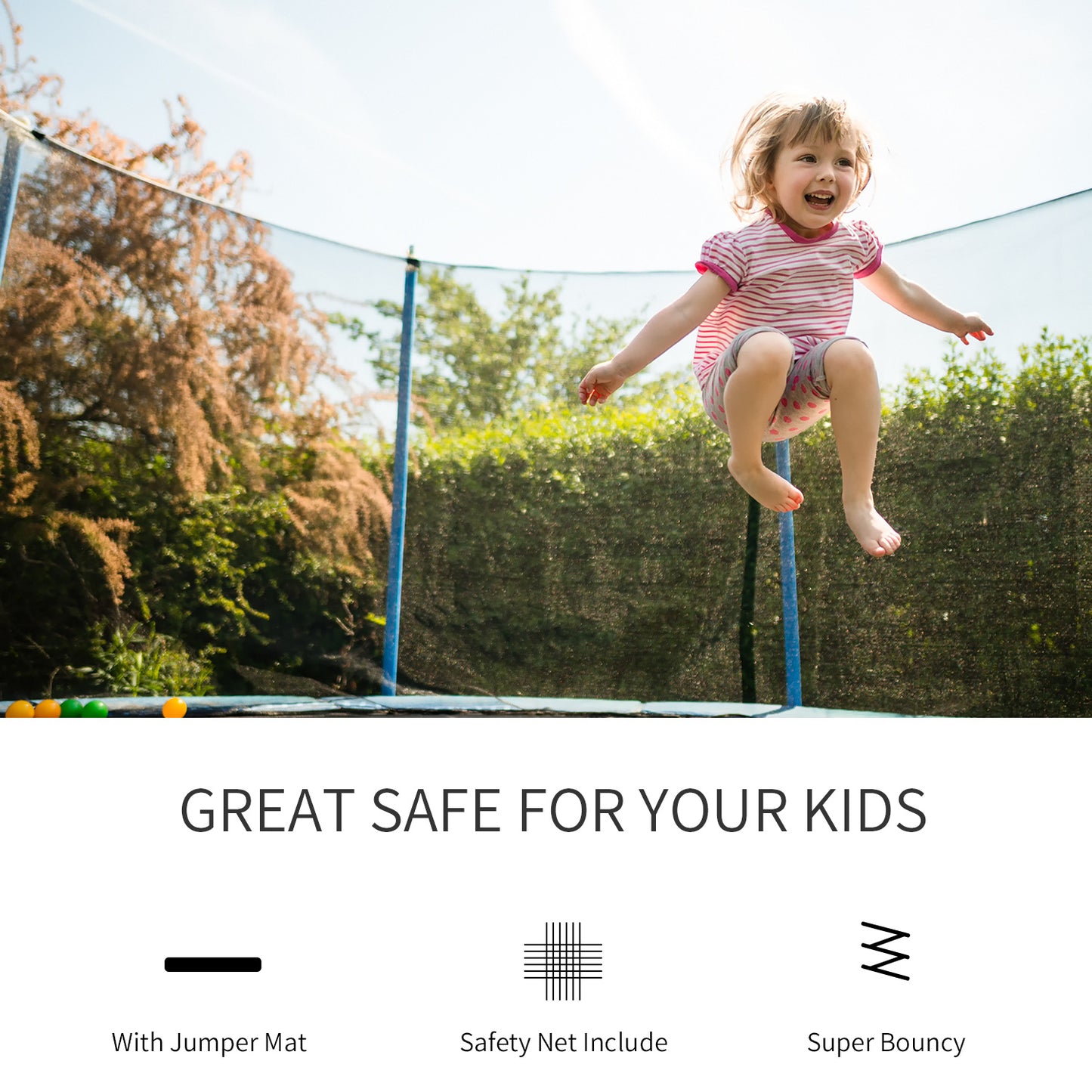 HOMCOM 13ft Trampoline Enclosure Net
