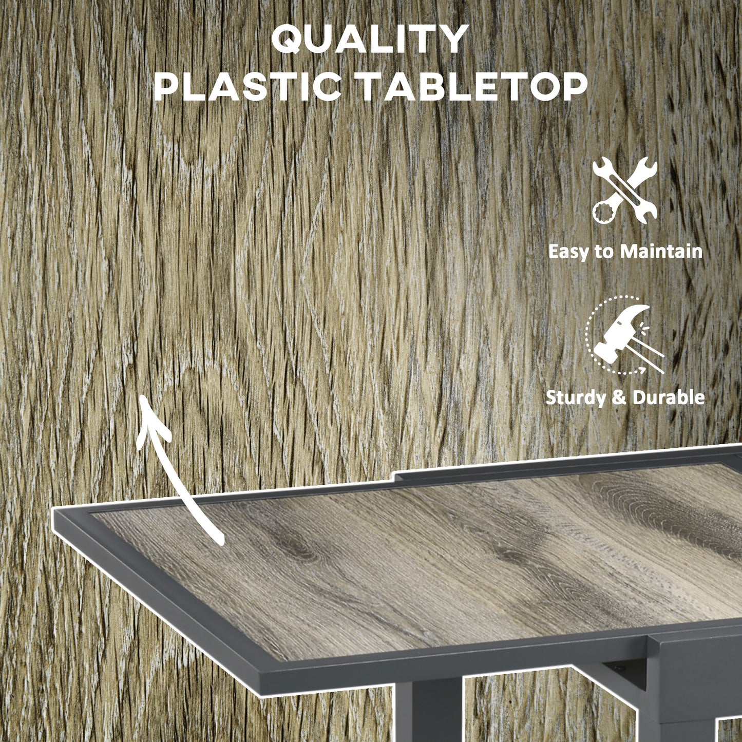 Outsunny Extending Garden Table, Outdoor Dining Table for 6, Aluminium Frame Rectangular Patio Table with Plastic Board Tabletop, Beige