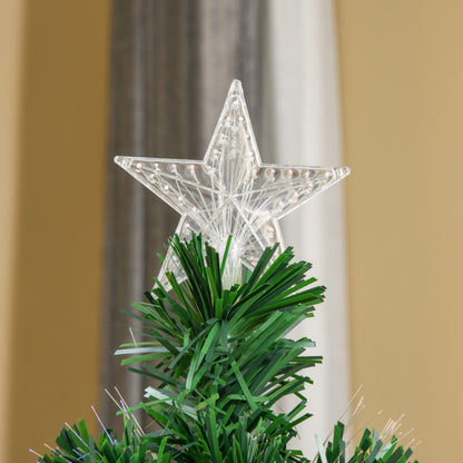 5FT Green Fibre Optic Pre-Lit Artificial Christmas Tree Multi-Colour