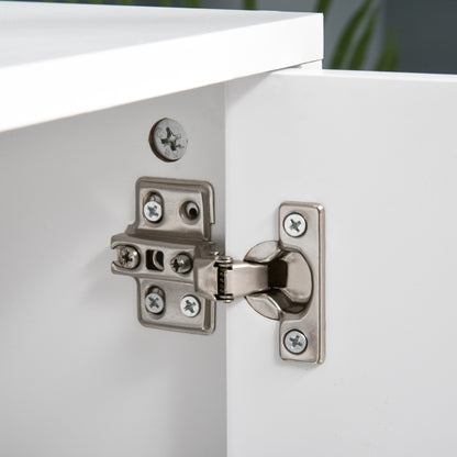 Particle Board 4-Compartment Media Tv Unit StandWhite