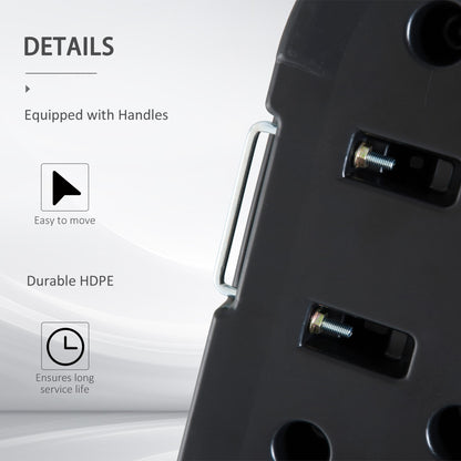 Outsunny 4 Piece Parasol Base Heavy Duty Plastic Umbrella Weight Base-Black