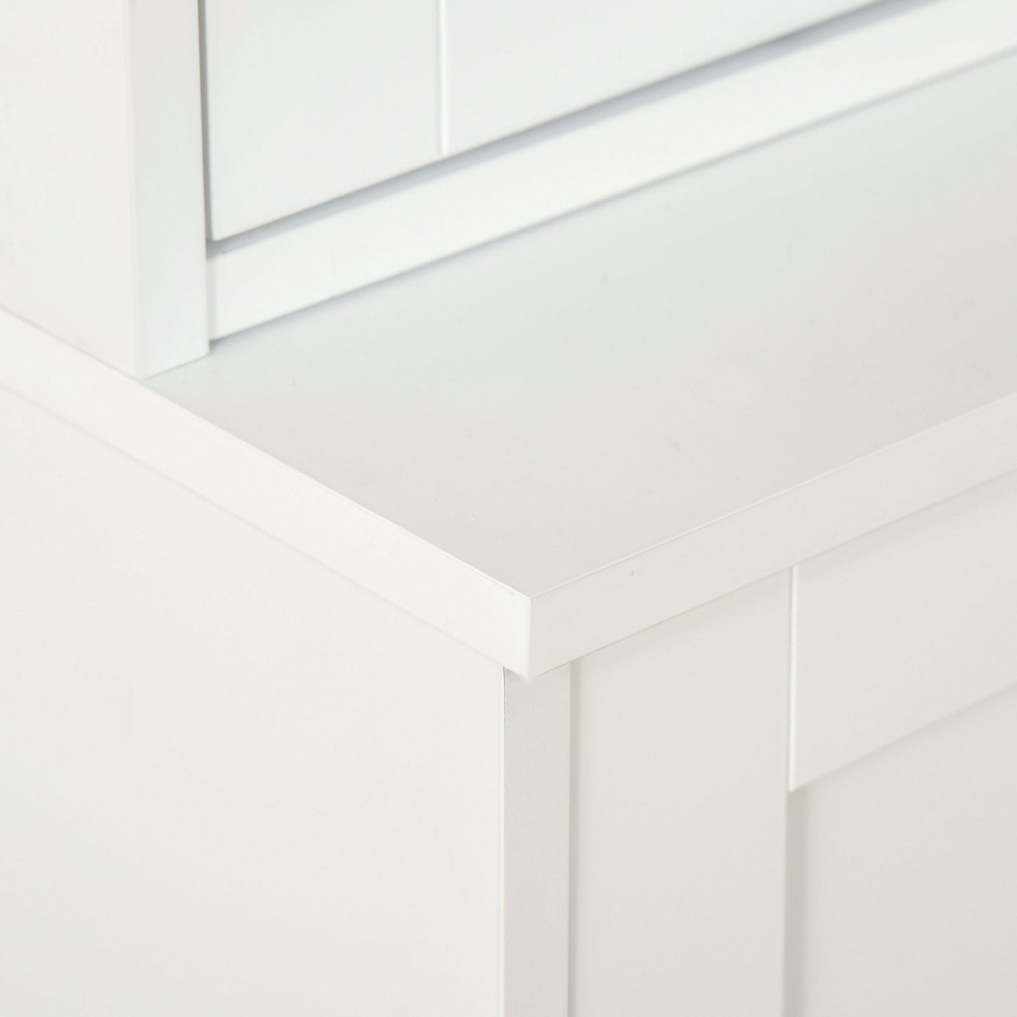 Modern Bookcase with Doors, Display Storage Cabinet with Adjustable Shelves for Living Room, Study, Office, White