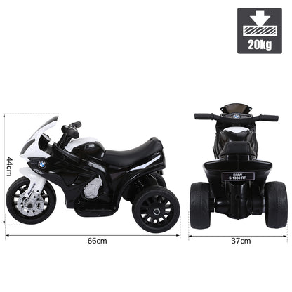 Electric Kids Ride on Motorcycle BMW S1000RR w/ Headlights Music Battery Powered Play Bike 6V Black