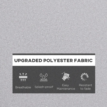 Outsunny 1-Piece Back and Seat Cushion Pillow Replacement, Patio Chair Cushion Set for Indoor Outdoor, Light Grey