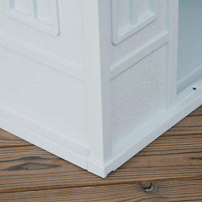 PawHut Plastic Outdoor Weatherproof Dog Pet House, Blue