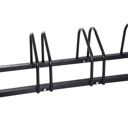 Bike Parking Rack, 130Lx33Wx27H cm, Steel-Black