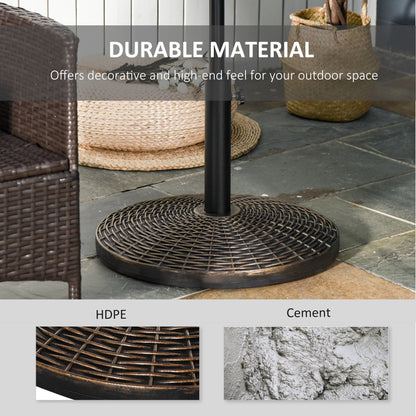 Outsunny Patio Weighted Umbrella Base Parasol Holder Outdoor Stand 25kg