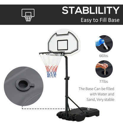 Basketball Stand 94-123cm Basket Height Adjustable Hoop For Kids Adults Suitable for Pool Side