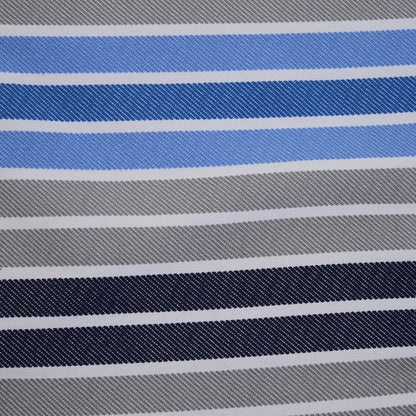 Outsunny Set of 2 Outdoor Garden Patio 2-3 Seater Bench Swing Chair Cushion Seat Pad Mat Replacement 120L x 50W x 5T cm - Blue Stripes