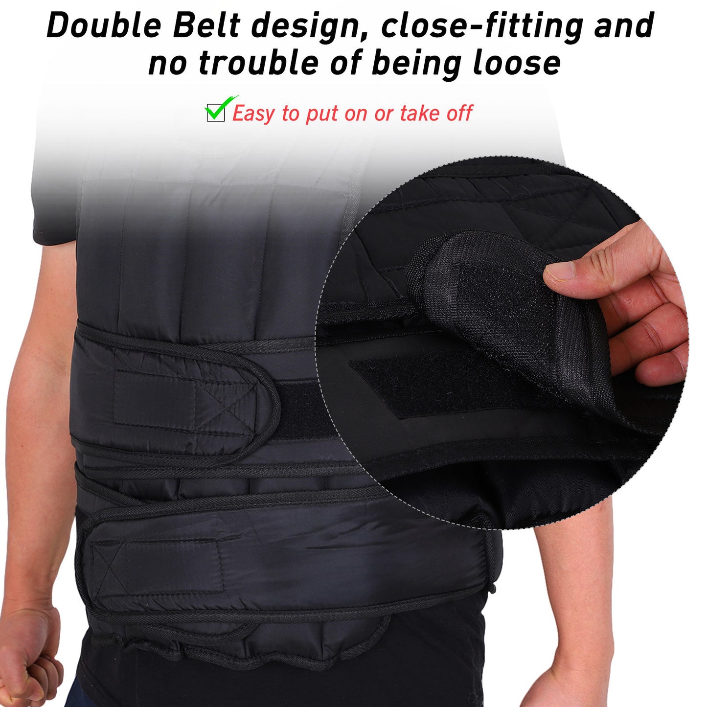 Metal Sand Weight Adjustable Unisex Trainer Vest Black/Red 10KG