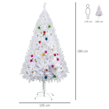 6ft Snow Artificial Christmas Tree With Metal Stand Decorations Home Seasonal Elegant Faux