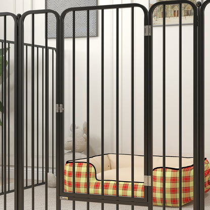 PawHut 8 Panels Heavy Duty Dog Pen, 100cm Height Pet Playpen for Indoor Outdoor, Small Medium Large Dogs