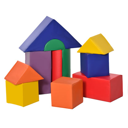 Soft Play Blocks Kids Climb and Crawl Gym Toy Foam Building and Stacking Blocks Non-Toxic Learning Play Set Activity Toy Brick 11 Pieces