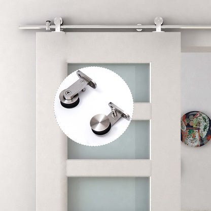 35-45mm Track Stainless Steel Sliding Door Kit Silver