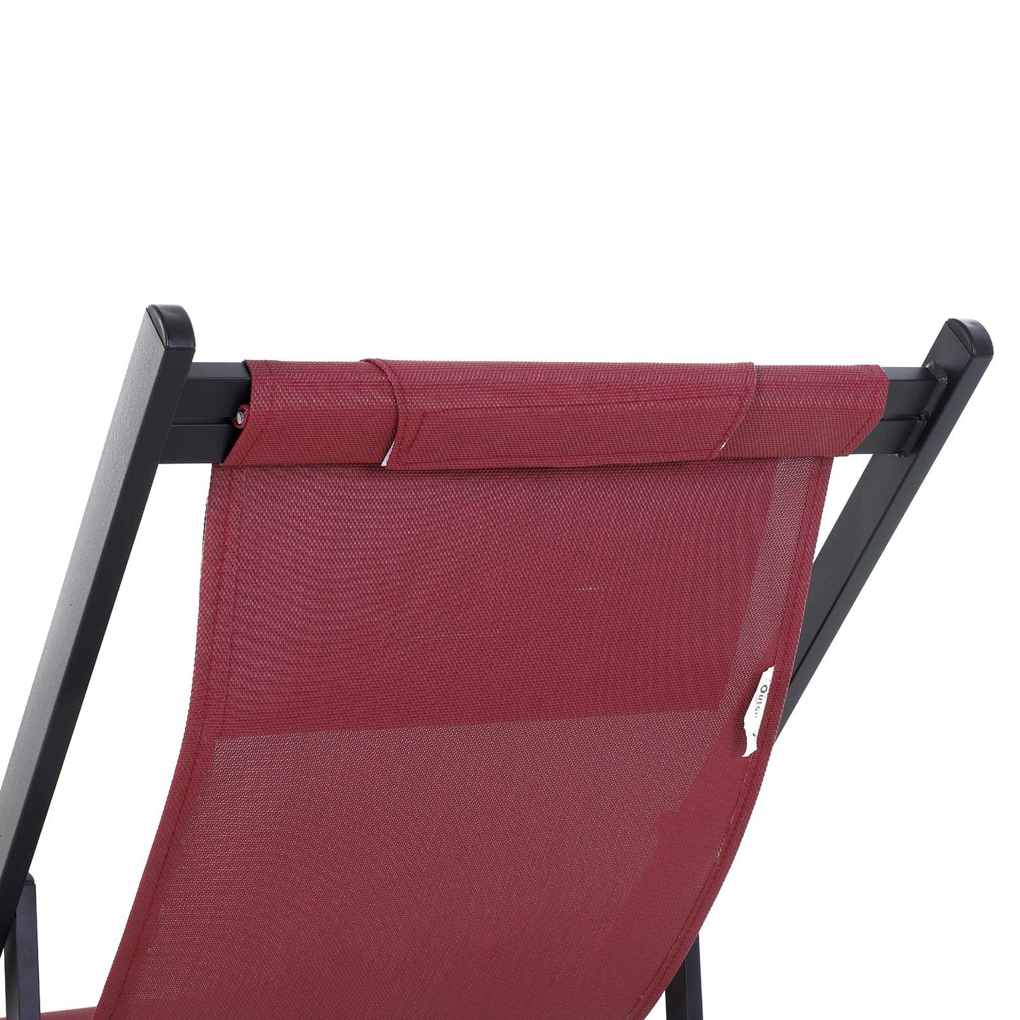 Outsunny Set of 2 Folding Garden Beach Deck Chairs Deckchairs Seaside Folding Garden Patio Lounger, Red