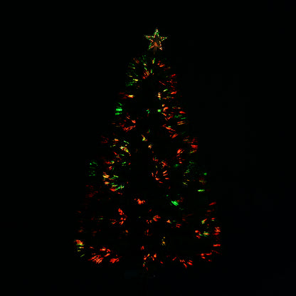 Prelit Christmas Tree Artificial Tree, Metal Base, Pre-Lit, 1.2m