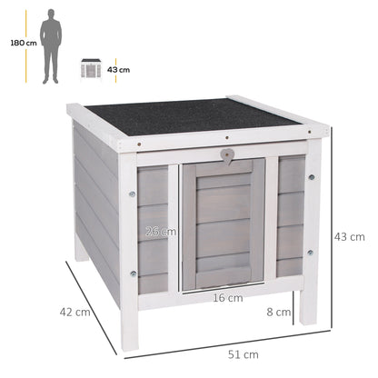 PawHut Wooden Rabbit Hutch Bunny Puppy Cage Guinea Pig Hutch, Rabbit Hideaway, Cat House, Pet Habitat Small Animals