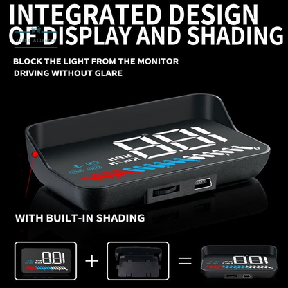 Combination Car HUD Head up Display Car OBD Universal Speedometer Water Temperature High Definition Suspension Projector